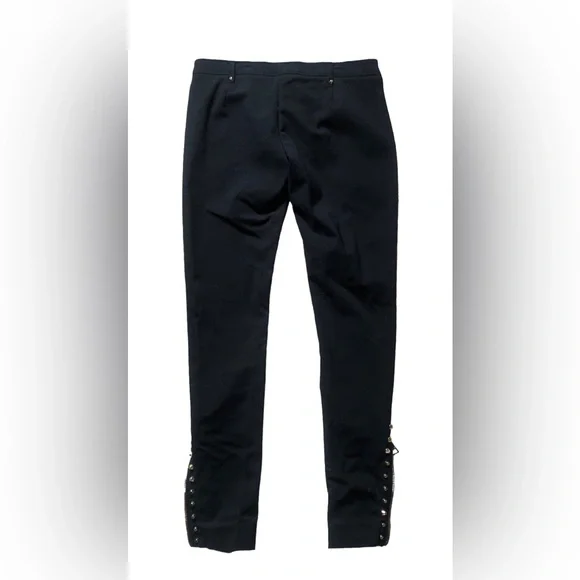 パンツ Versus Versace skinny pants VERSUS by Gianni Versace Black Slim Pants with Gold Stud and